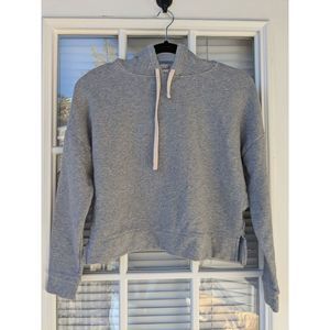 Madewell Cropped Hoodie Cotton Modal Grey, Size XXS